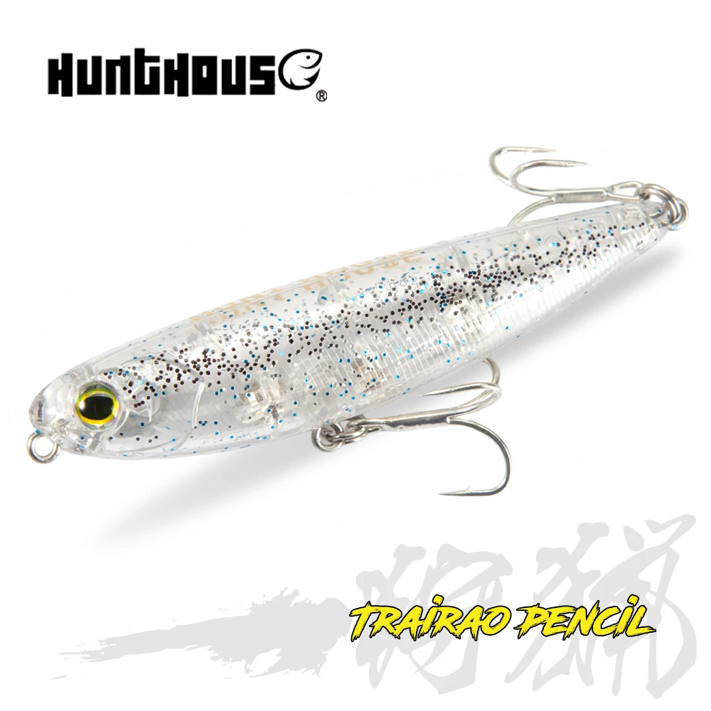 

Hunthouse Floating Surface Pencil Fishing Lure 60/90/100mm 6.4/12.4/18.8g Hard Bait Topwater Lures for Seabass Pike Feeder Fish