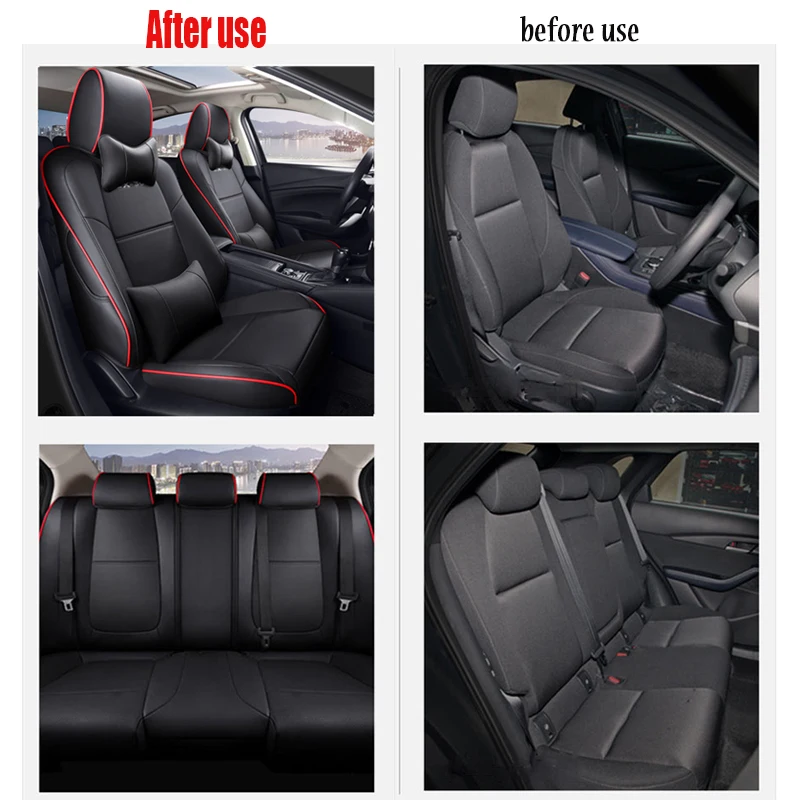 Custom Leather Upholstery Car Seat Covers For Mazda CX-30 2020 2021 2022 2023 2024 Seat Cover Cushion Airbag Compatibility