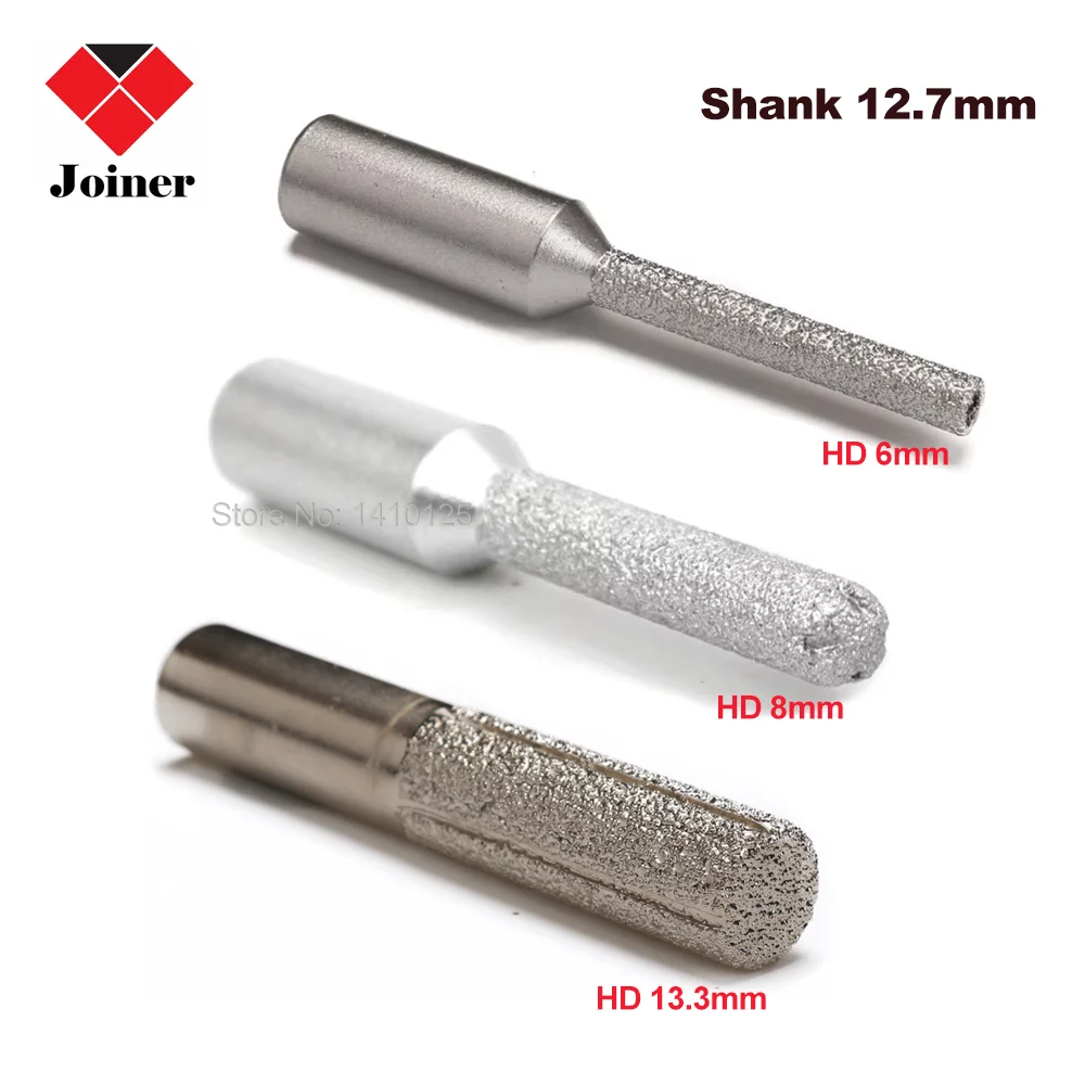 

6 8 13.3mm Dia Brazed Diamond Profile Wheel Router Bit Routing Stone Grit 60 Shank 12.7mm For Electric Router Marble Granite