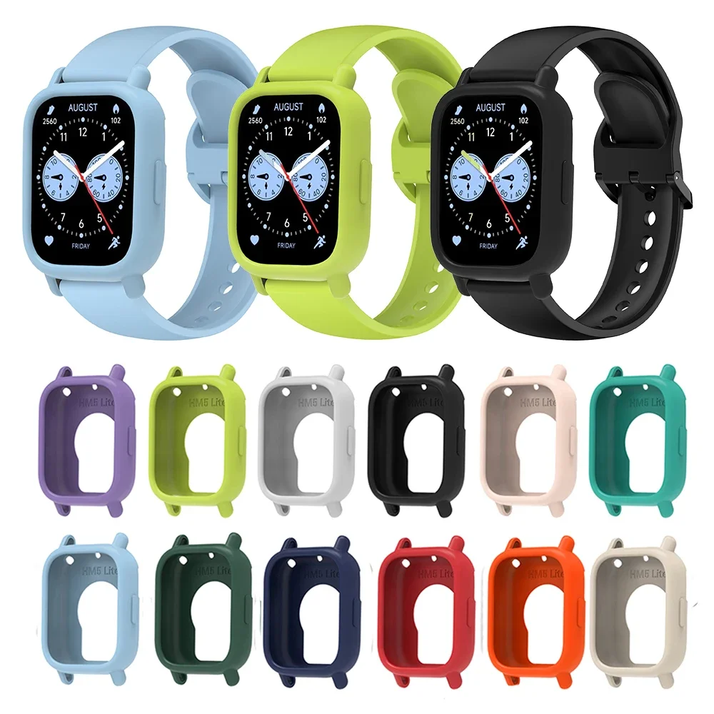 シリコン保護ケース Redmi Watch 5 アクティブ/ライト用プロテクターシェルフレームバンパーカバー
