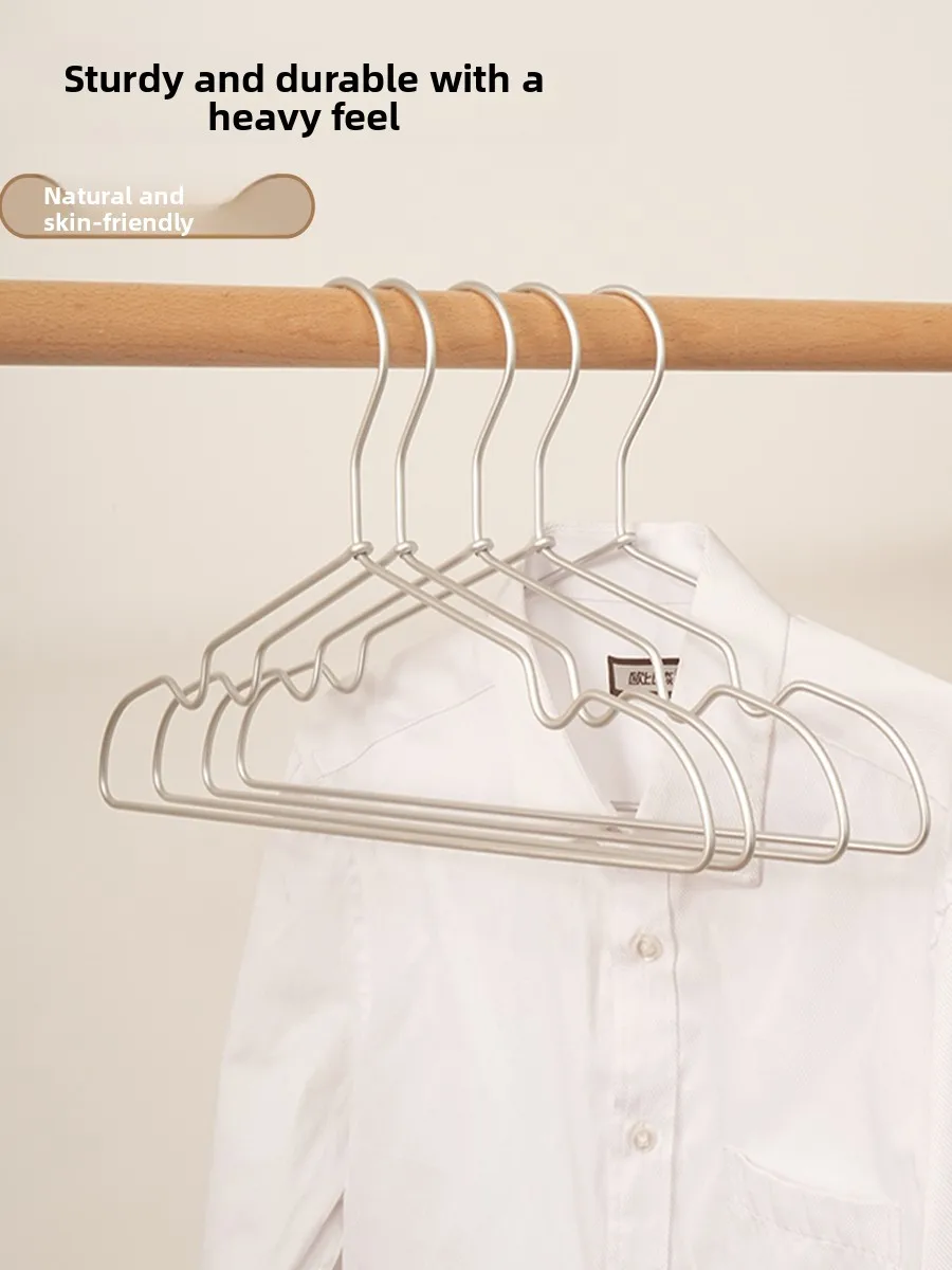 

New Simple Aluminum Alloy Clothes Hanger Anti-Mold Anti-Slip Clothes Drying Rack Home Hotel Clothing Store Clothes Hanger