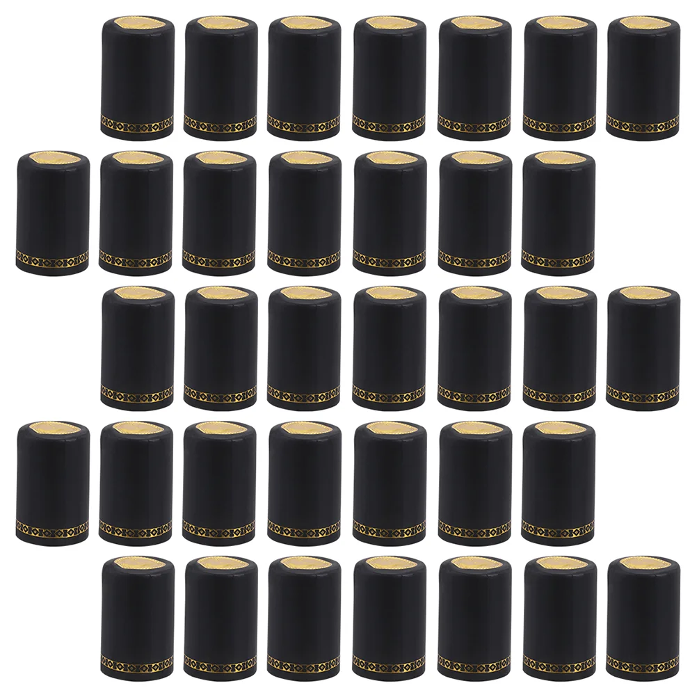 200 Pcs Seals Red Cap Bar Ware Accessories Packing Machine Black Plastic Bottle Shrink Top