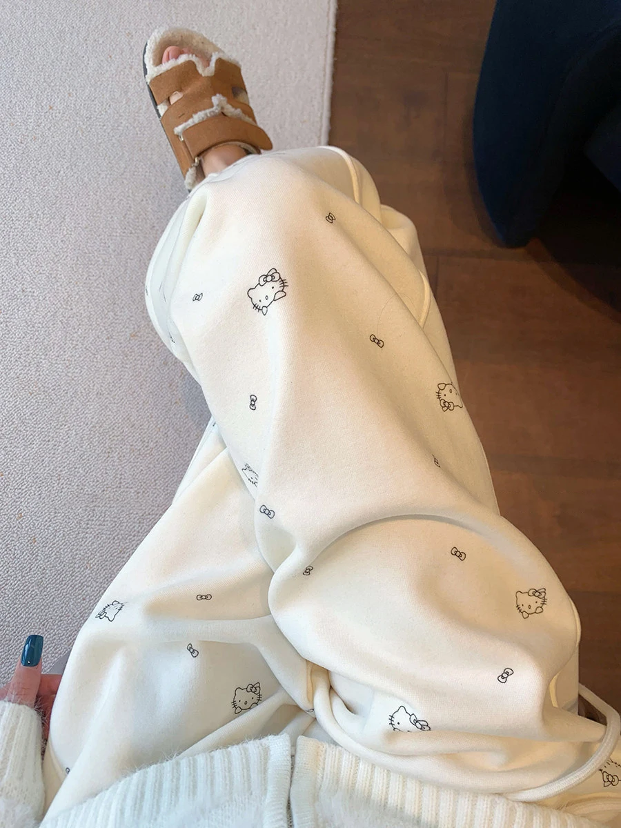 

Брюки Laid-ba с тяжелой вышивкой и принтом, на резинке, повседневные, весна-осень, корейский стиль, универсальные, длинные...