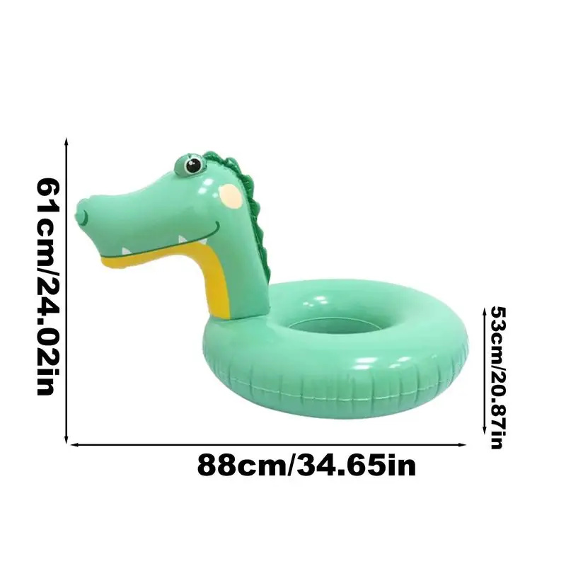 Babyzwemvlotter Veiligheid Drijvende Ring Leuke Trainer Drijft Herten Dinosaurus Krokodil Voor Baby's Peuter Waterpuddle Zwembad Strand