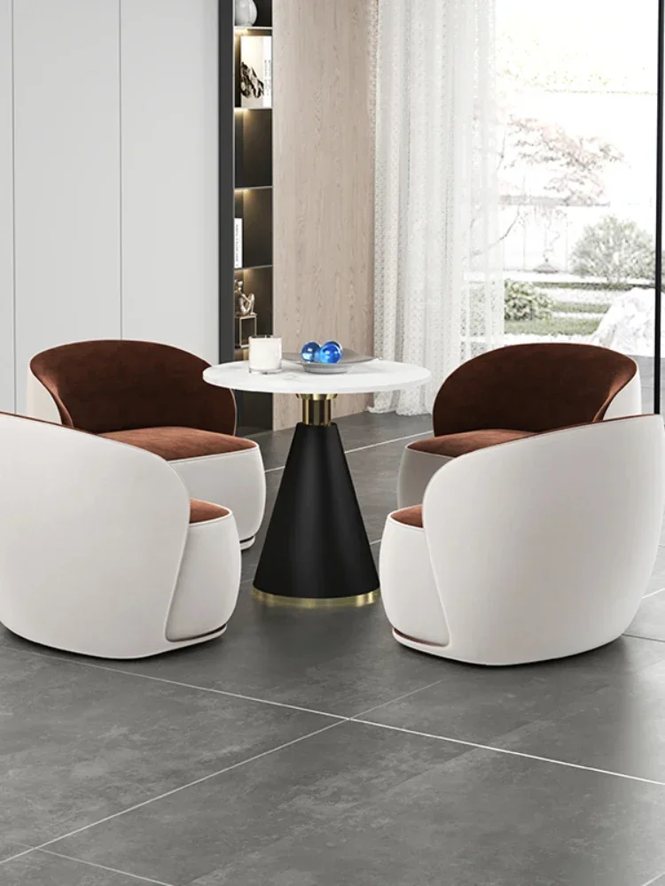 Modern Light Luxury Sales Department Beauty Salon Rest Area Reception Negotiation Reception Table and Chair Combination