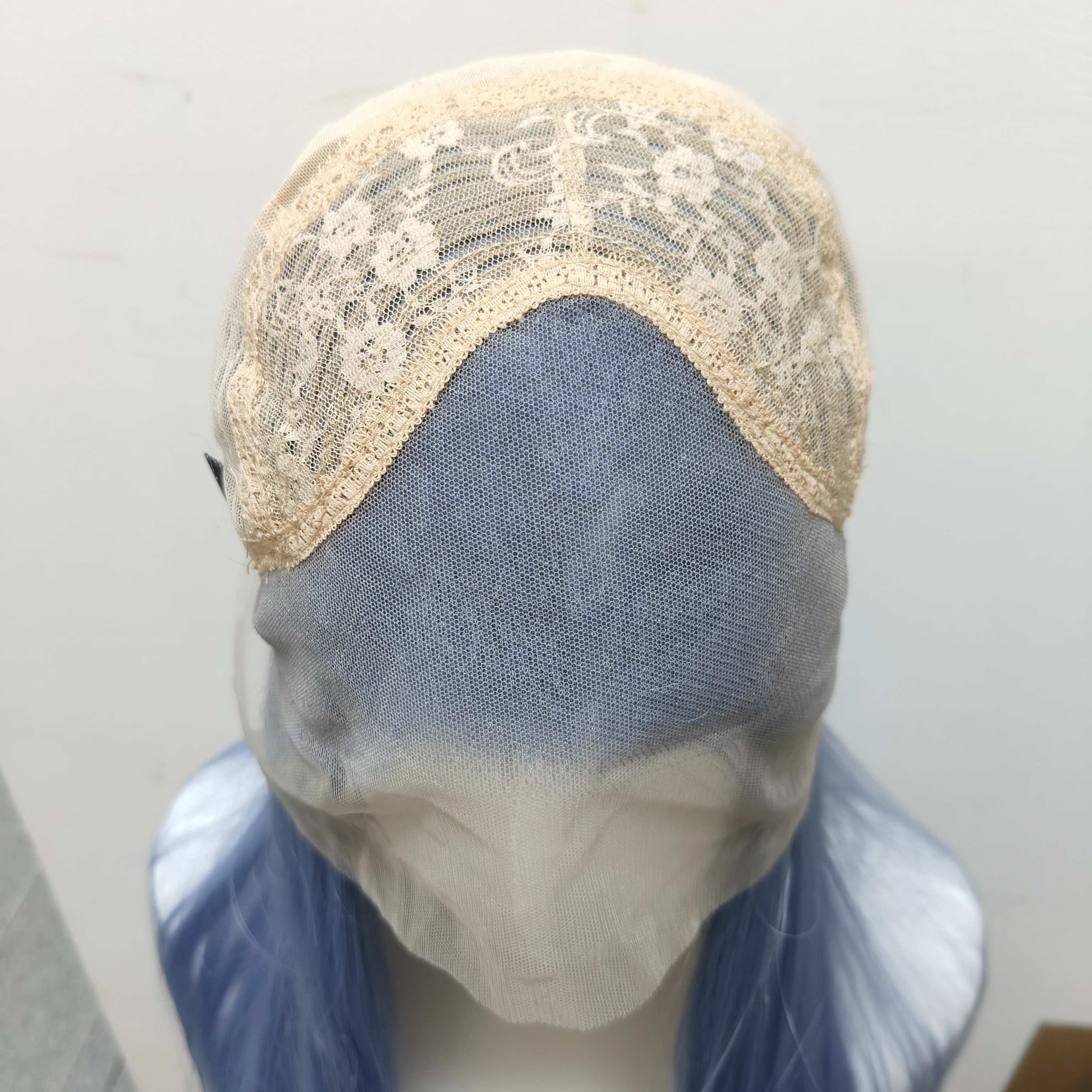 BeiBei perruque bleu foncé 13*4 HD perruque avant en dentelle pour femmes fibre de chaleur Nature 26 pouces longue perruque droite perruques de dentelle synthétique pour Cosplay