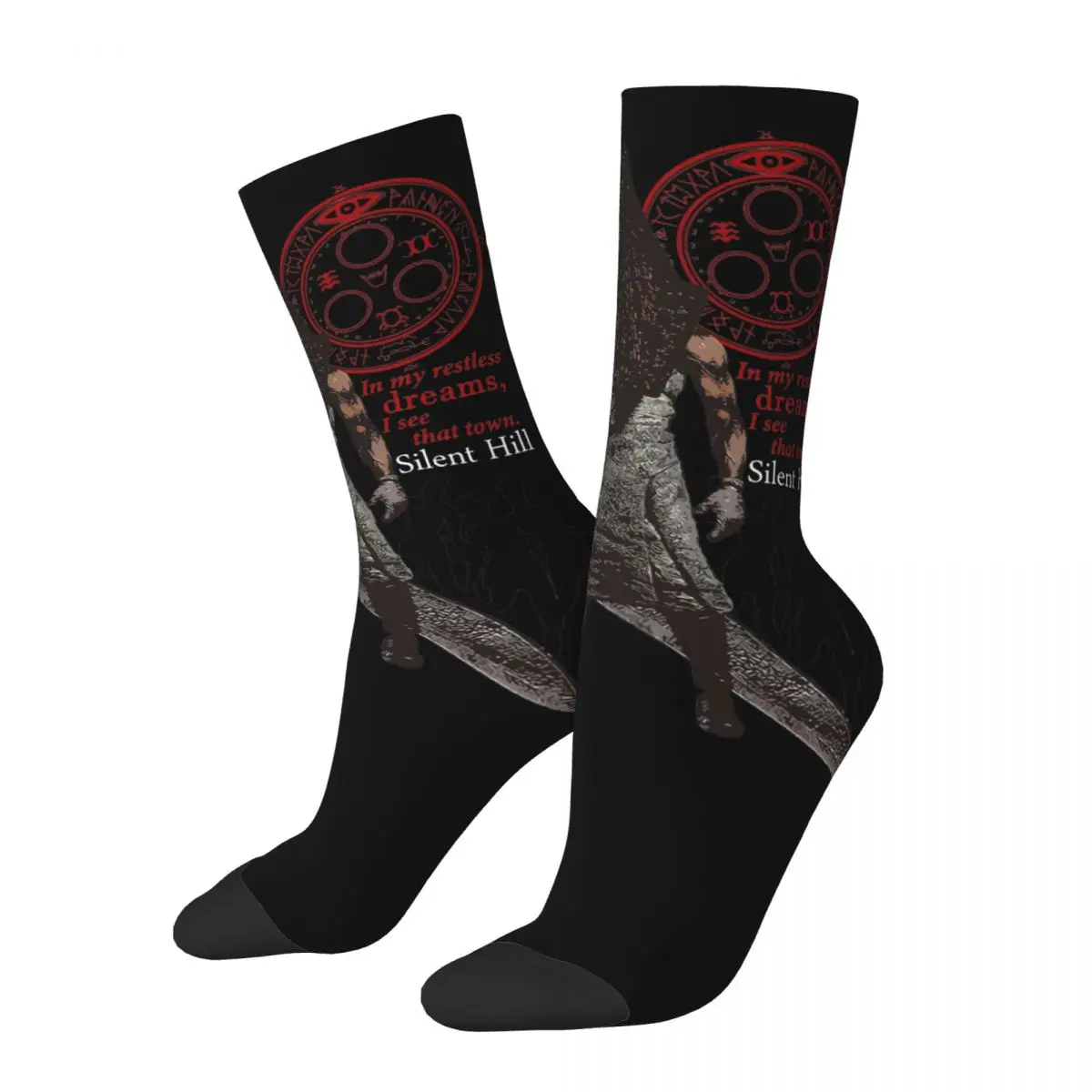 New Men's Socks Casual Silent Hill Sock Graphic Women's Socks Spring Summer Autumn Winter