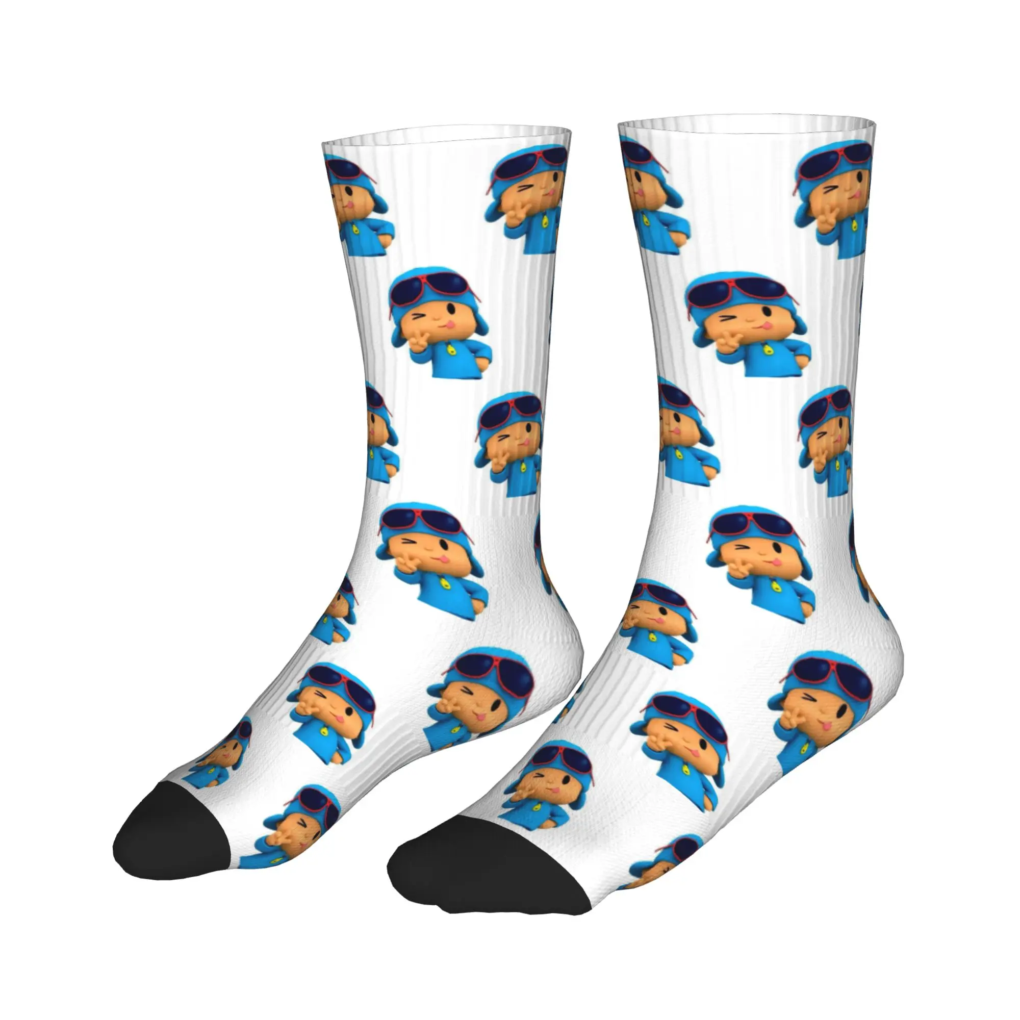 

All Seasons Stockings Blue Pocoyo Kids Cartoon Sport Socks Fashion Middle Tube Socks for Men Women Birthday Present