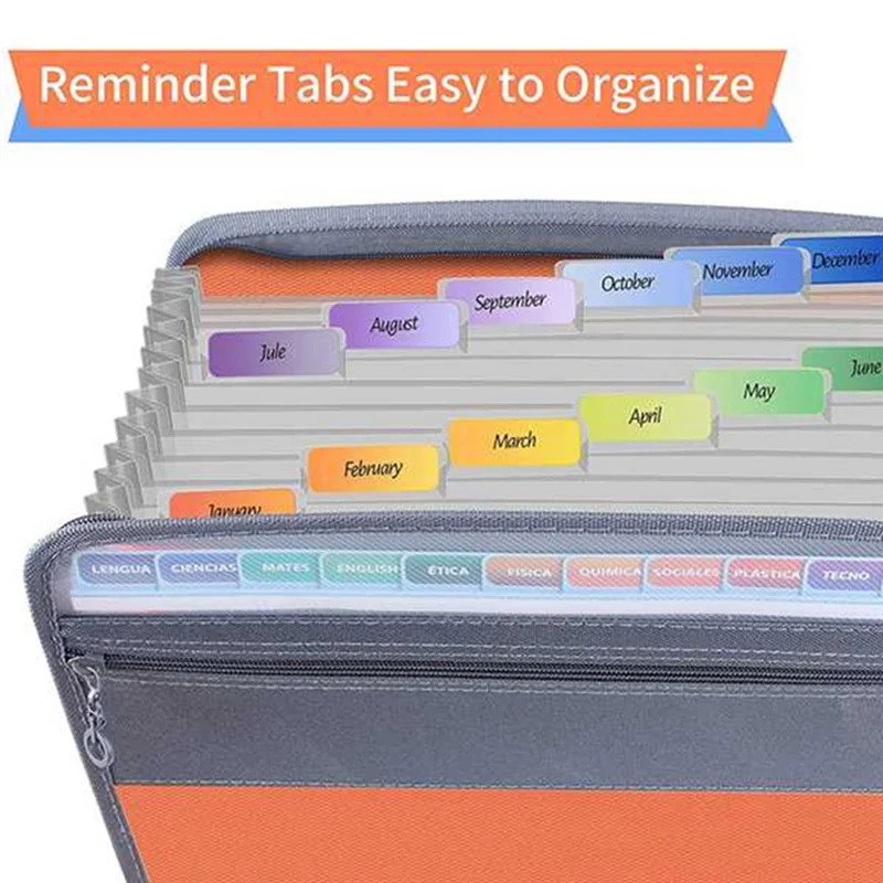 1 Piece 13 Compartments File Folder Organizer Travel Paper Organizer , Fit A4 Paper, Banknote, Document Receipt D