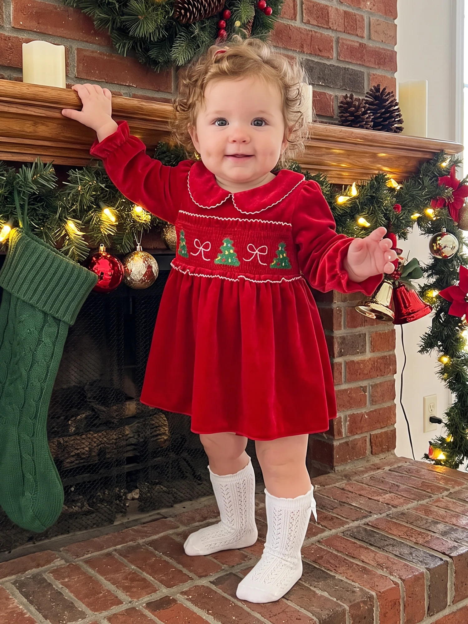 Bodysuit Dress Girl Classic-Long-Sleeve Long Baby Girl Romper Classic Long Christmas Romper Classic Classic Long Bodysuit Dress