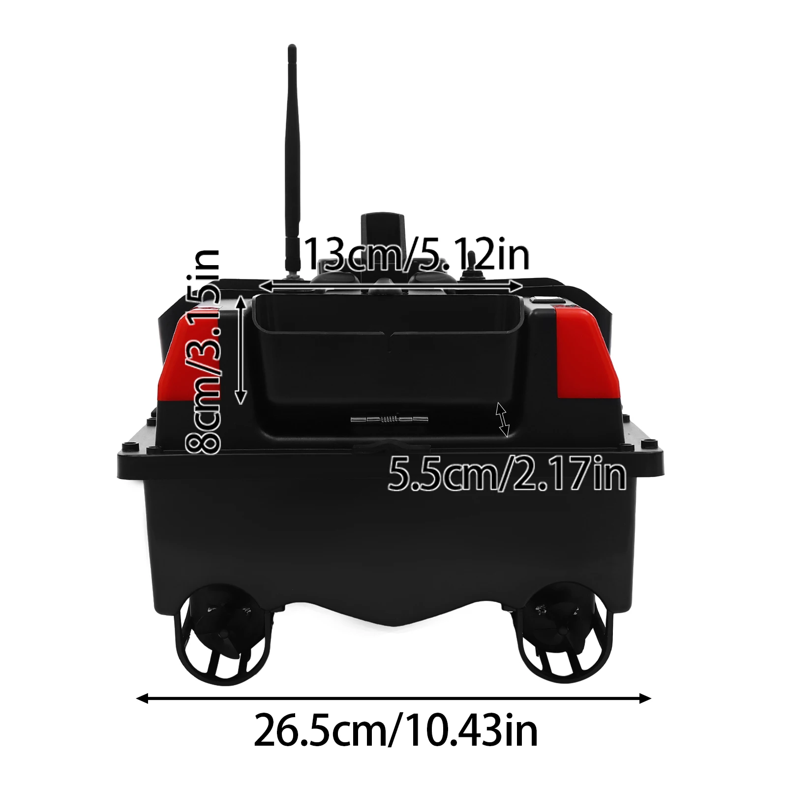 Fischköderboot mit Doppelmotor, Fernbedienung, AC100-240V, automatische Rückkehrfunktion, GPS-Fischfinder, unterstützt 5200mAh Lithium-Batterie für die Lieferung von Maisködern. – Detail 4
