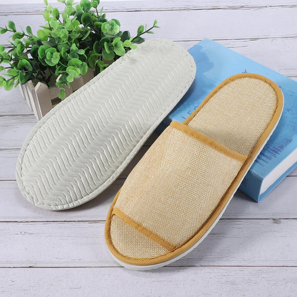 Hotel Slippers Men Womens Travel Disposable Slippers SPA Guest Slippers Non-slip Soft Non-slip Slides Household Indoor Slippers