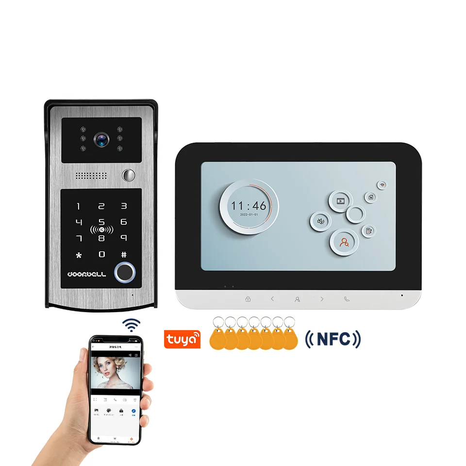 Tuya Smart WIFI Video Intercom In Private House Video Interphone Doorbell Camera Intercoms System For Home House Security