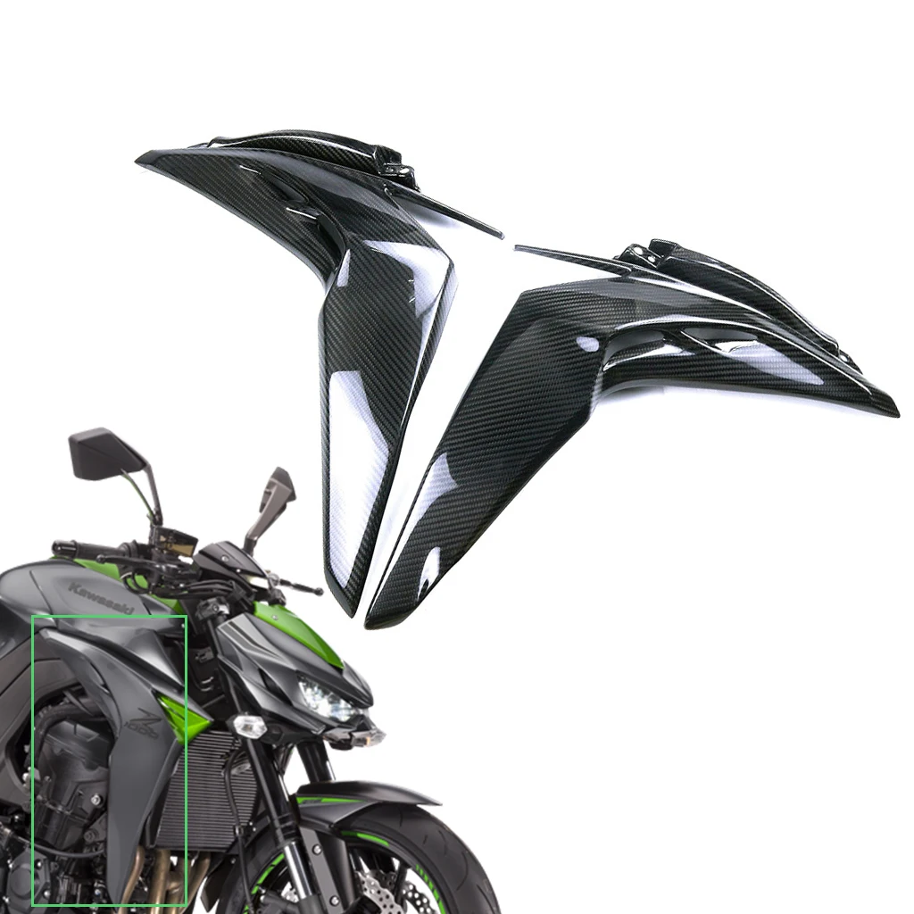

3K Carbon Fiber Motorcycle Accessories Spoiler Side Fairing Panels Kits For Kawasaki Z1000 2014 - 2017 2018 2019 2020 2021