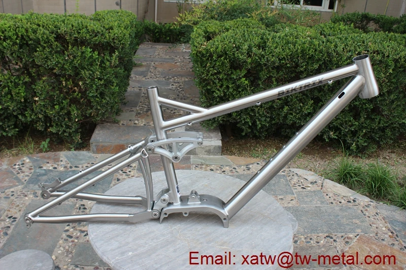 Titanium Suspension Bike Frame Bafang G510 Ultra Titanium Mountain Bicycle Frame Ti Fat Bike Frame