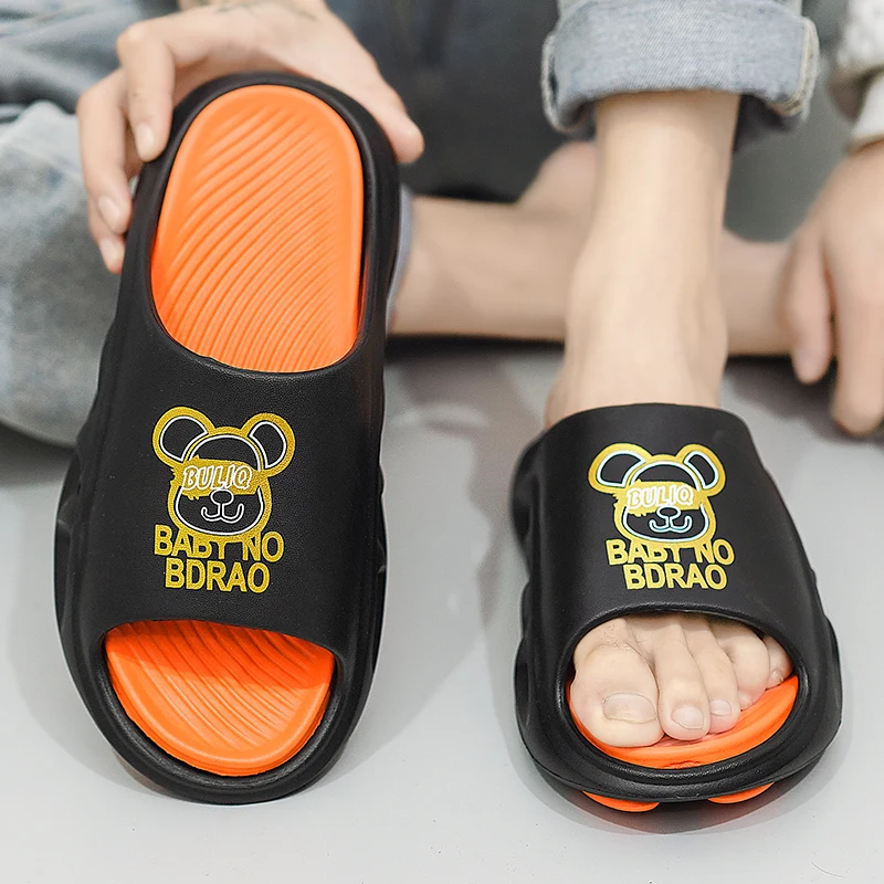 

Мужские уличные шлепанцы, Нескользящие сандалии, легкие, на толстой подошве, повседневная обувь, новый стиль