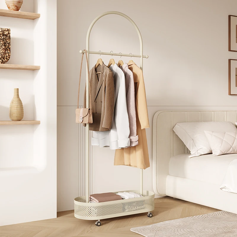 

Floor Clothes Rack Artifact Internet Celebrity Mobile Storage Coat Rack