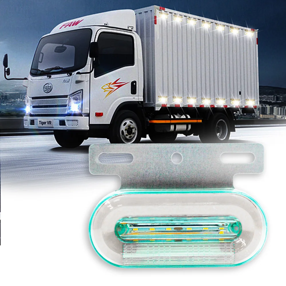 4pcs Truck Side Marker 24SMD LED Lights Warning Tail Light Car Auto Trailer Lamps DC 24V For Truck Decoration Lorry Signal Lamp