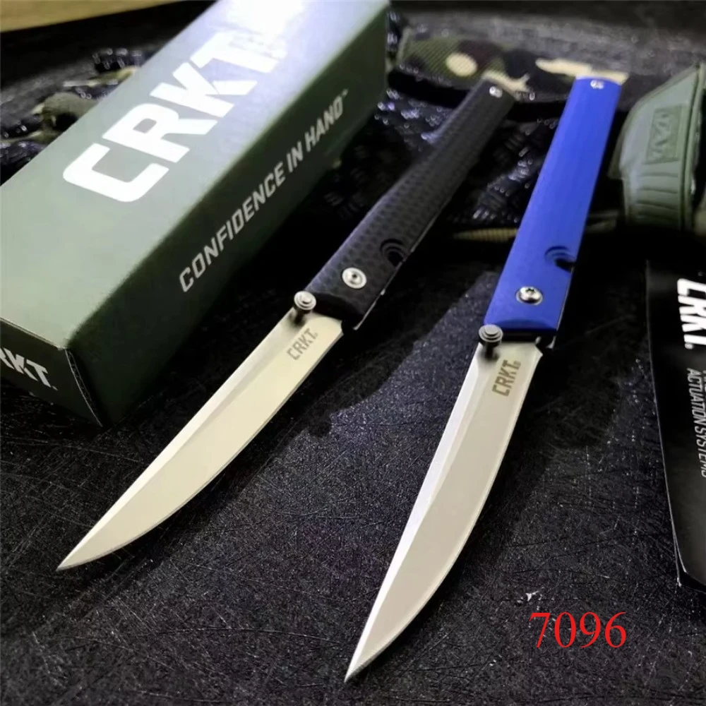 CRK 5390 Piet/7096 Lightweight Folding Knife, Satin Finished Blade GFN Handle Self Defense Fishing Outdoor Everyday Carry Knives