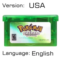 GBA Game Cartridge Pokemon Emerald FireRed LeafGreen Ruby Sapphire Shiny Label Multi-language 32 Bit Video Game Console Card