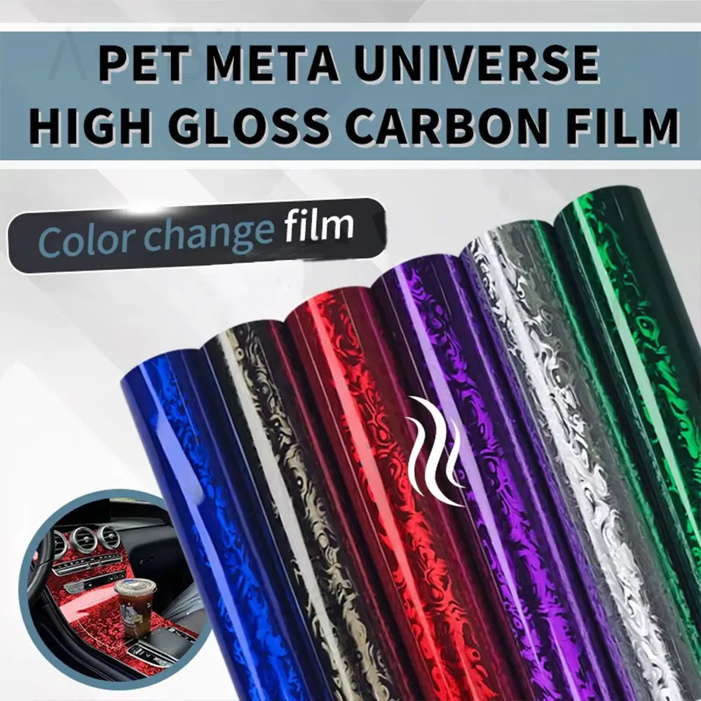 

Damaskus Gloss PET Forged black Carbon Fiber Automotive Sticker Wrap Film Car Styling With Air Release Initial Low Tack Glue