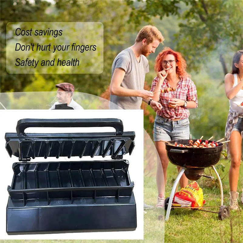 ماكينة صنع كباب كبيرة الحجم، كباب بلاستيكي أسود، قالب كباب يدوي، أسياخ شواء صانع كابوب