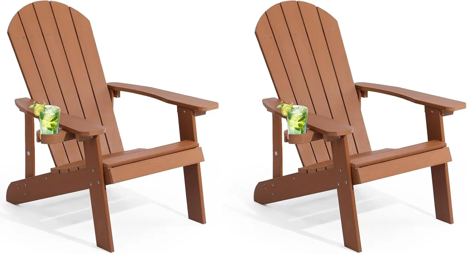 Chairs Set of 2 All Weather Resistant Plastic Chairs with Cup Holder 5 Easy Steps to Install Outdoor Chairs for Patio