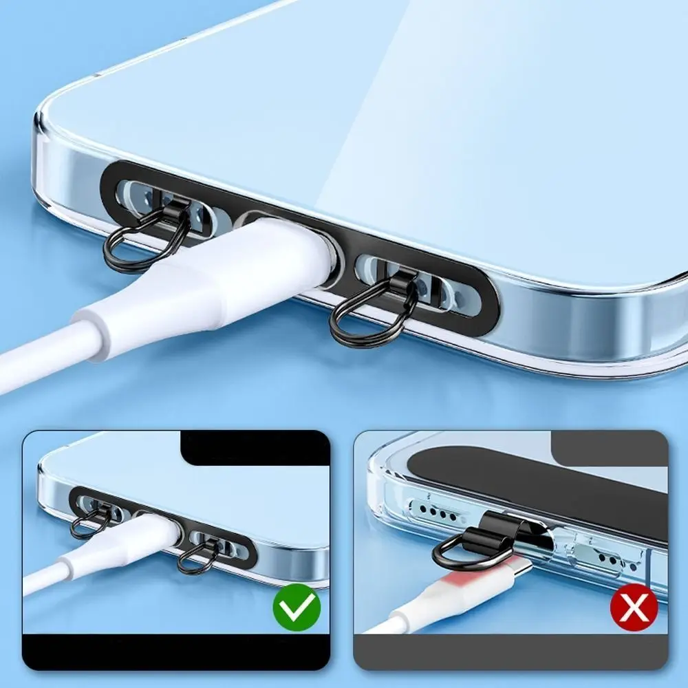 

Ультратонкий ремешок-держатель для телефона из нержавеющей стали с защитой от падения, клипса-фиксатор, двойная застежка-прокладка