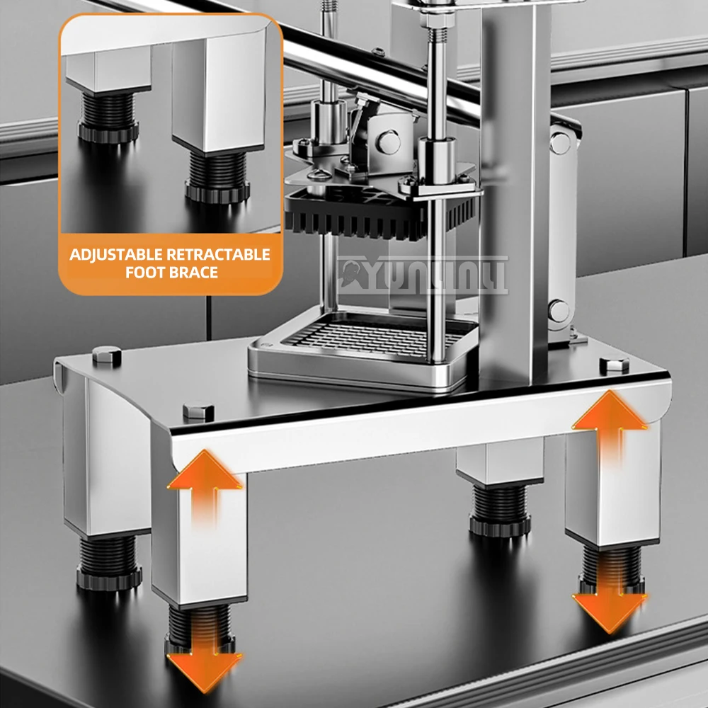 Kommerzielle manuelle Gemüseschneidemaschine, Kartoffelschneider aus Edelstahl, französischer gebratener Prozessor