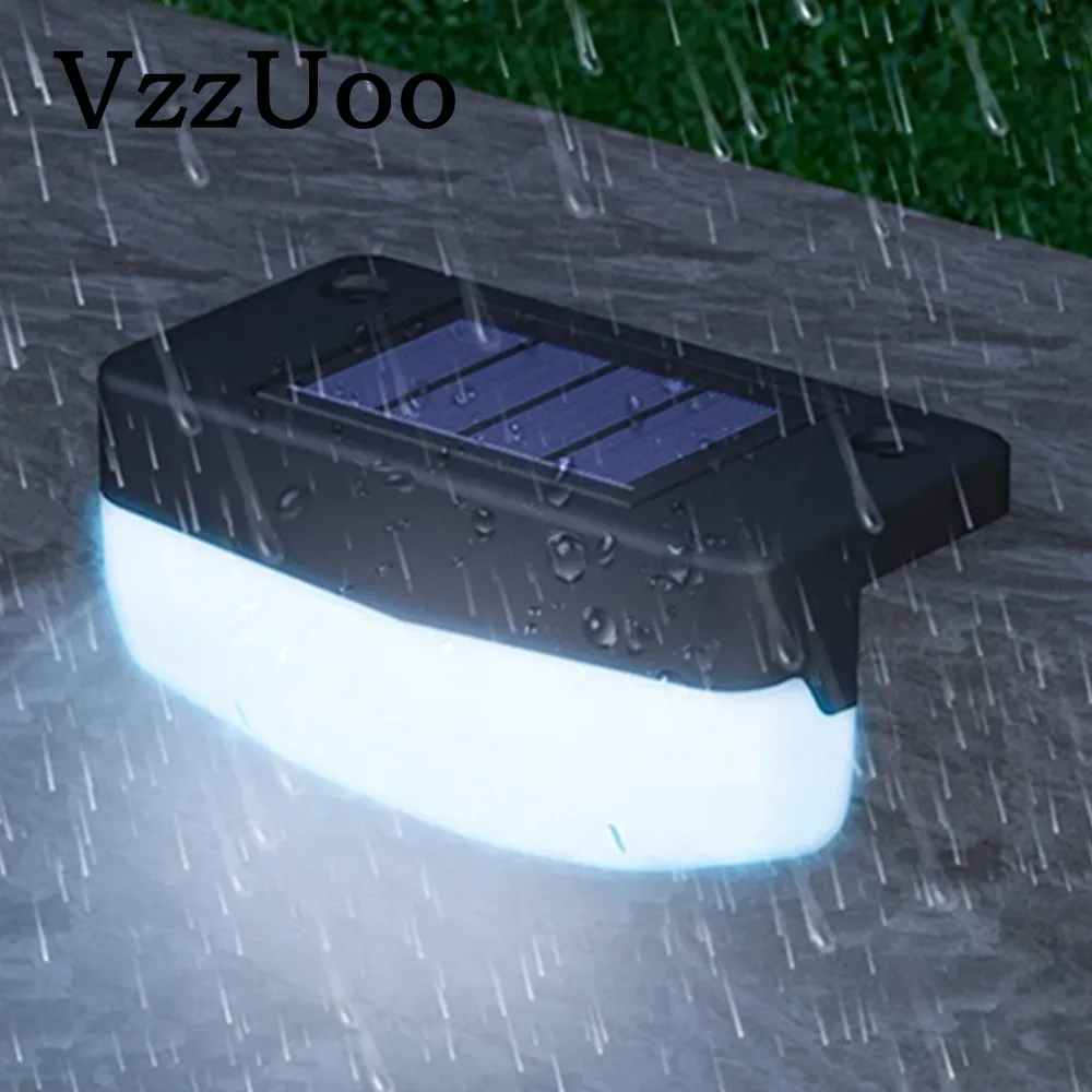 VzzUoo LED Solar Stair Light Waterproof Outdoor Garden Passage Courtyard Terrace Guardrail Step Light Landscape Light