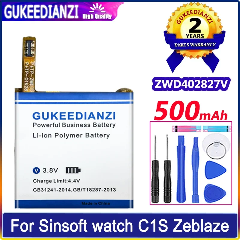 Bateria ZWD402827V 500mAh High Capacity Mobile Phone Replacement Battery For Sinsoft watch C1S Zeblaze Thor 3G kw88 pro