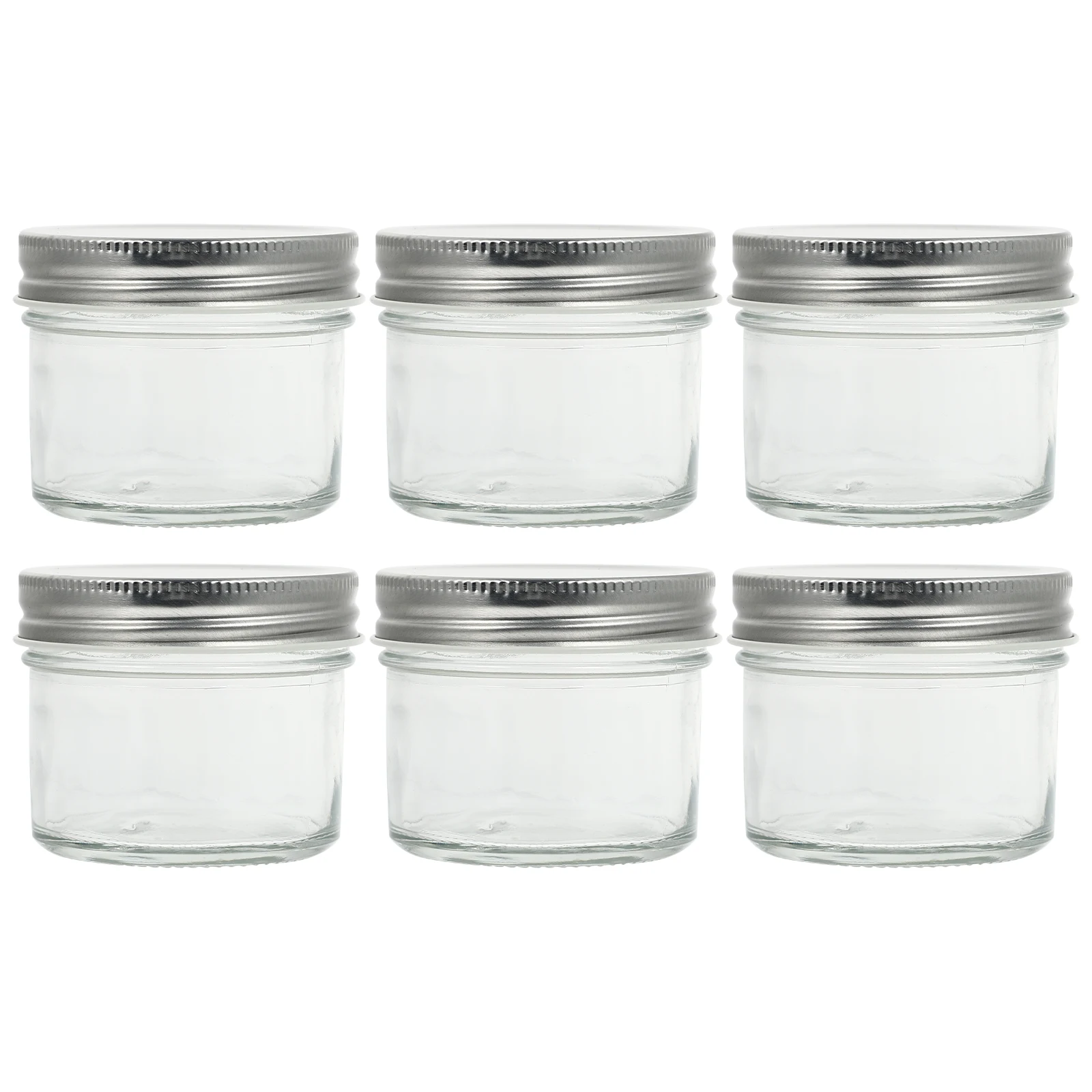 

6 Pcs Glass Jars Sealing Containers Reusable Storage Cans Perfect for Jam Honey Grain Yogurt Portable Easy Clean