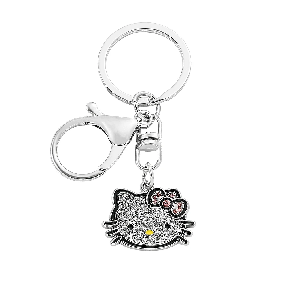 Hello Kitty Sanrio Schlüsselanhänger Beste Freunde Bestie Mädchen Jungen Metall Schlüsselanhänger Anhänger Flash Drill Anhänger Kreative Accessoires Geschenk