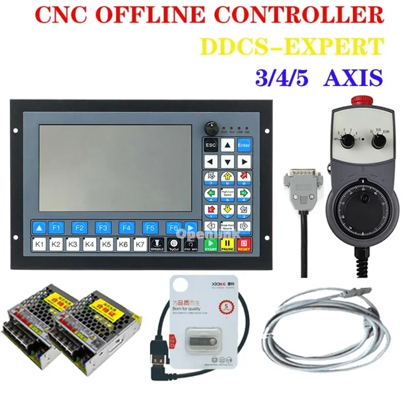 DDCS-EXPERT-3/4/5 Axis CNC Offline Independent Controller Supports Closed Loop/ATC Stepper Drive Instead Of DDCSV3.1 Stop MPG