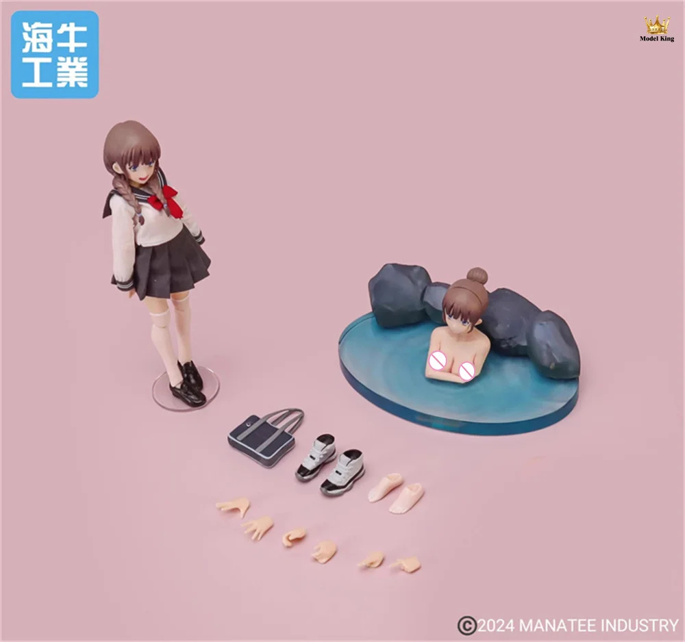 Manatee Industry 1/12 Scale Sweet Lovely Student Uniforms JK Girl YUA Mini Body About 13.2cm Action Figure Body Model