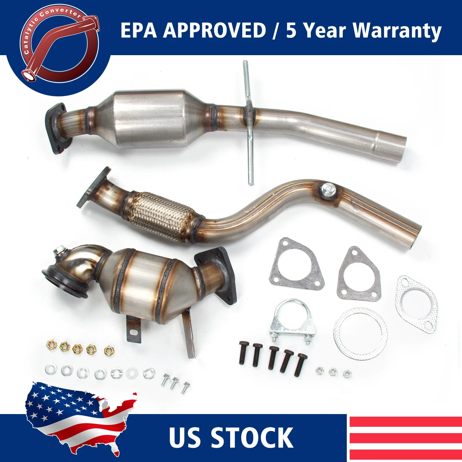 

Комплект передних и задних каталитических нейтрализаторов для Chevrolet Cruze 1.4L 4-дверный, 2011-2015 гг.