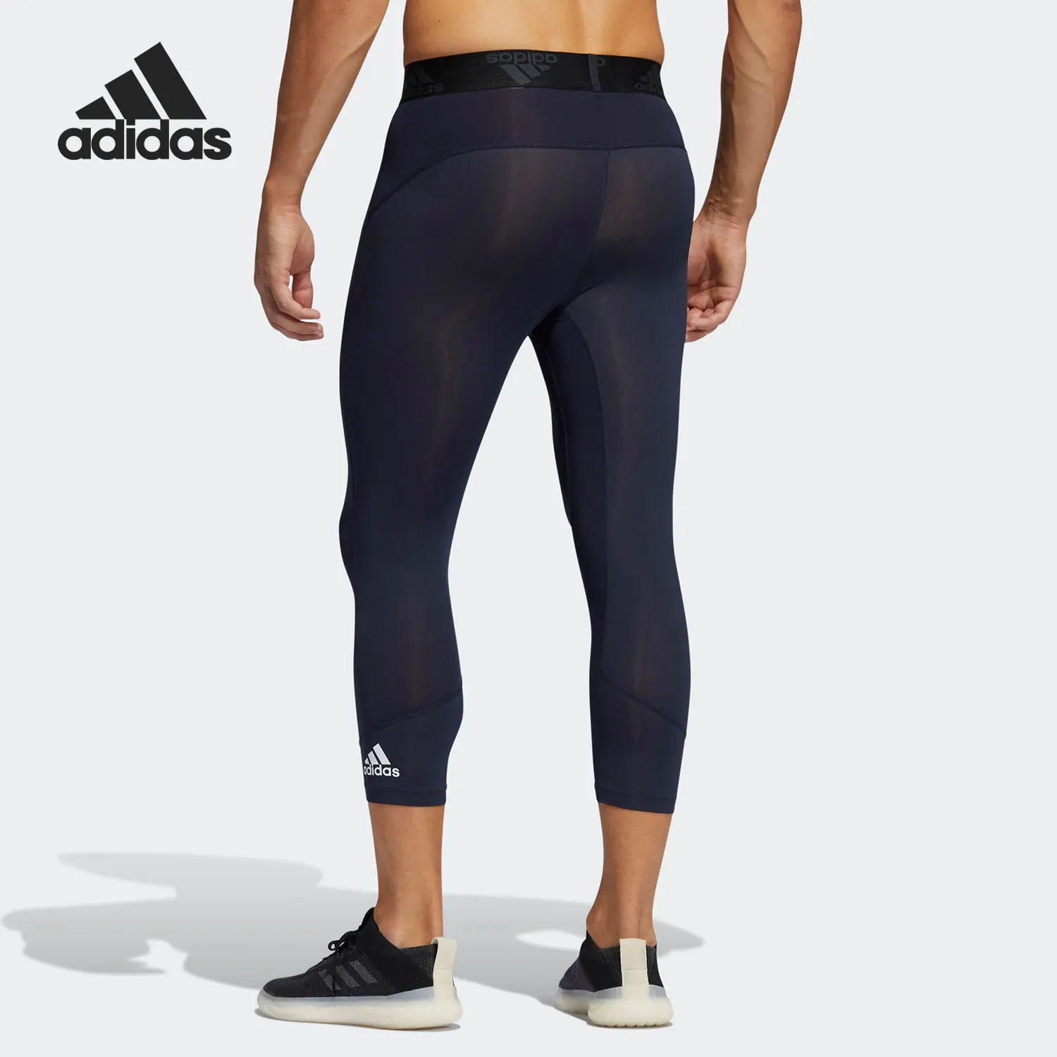 Adidas genuine spring men's training breathable sports tight fitting seven quarter pants GL9873