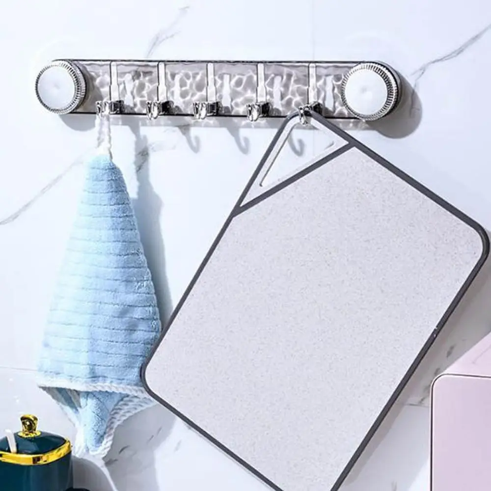 플라스틱 회전 흡입 컵 골판지 후크 펀치 프리 5 후크 식기 보관 행 후크 원활한 벽걸이 형