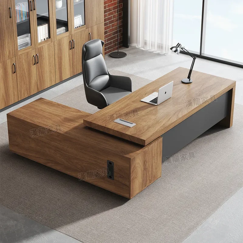 for Office Furniture Desk Boss Table and Chair Simple Modern Chairperson President Large Class Desk Supervisor Manager Desk