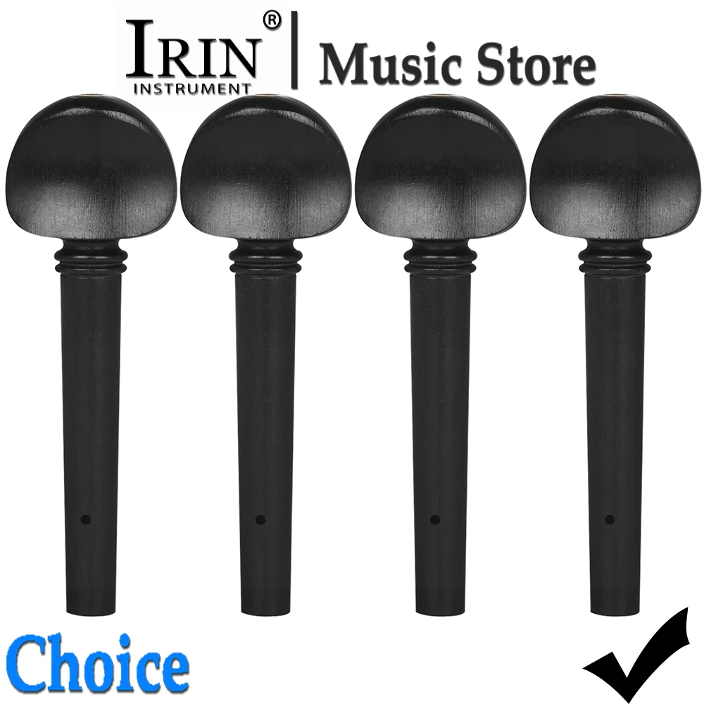 IRIN 4/4 Viola Tuning Pegs Tuners 4 Pcs/Set Premium Ebony Viola Tuning Tools Tuner Machine String Instrument Parts & Accessories
