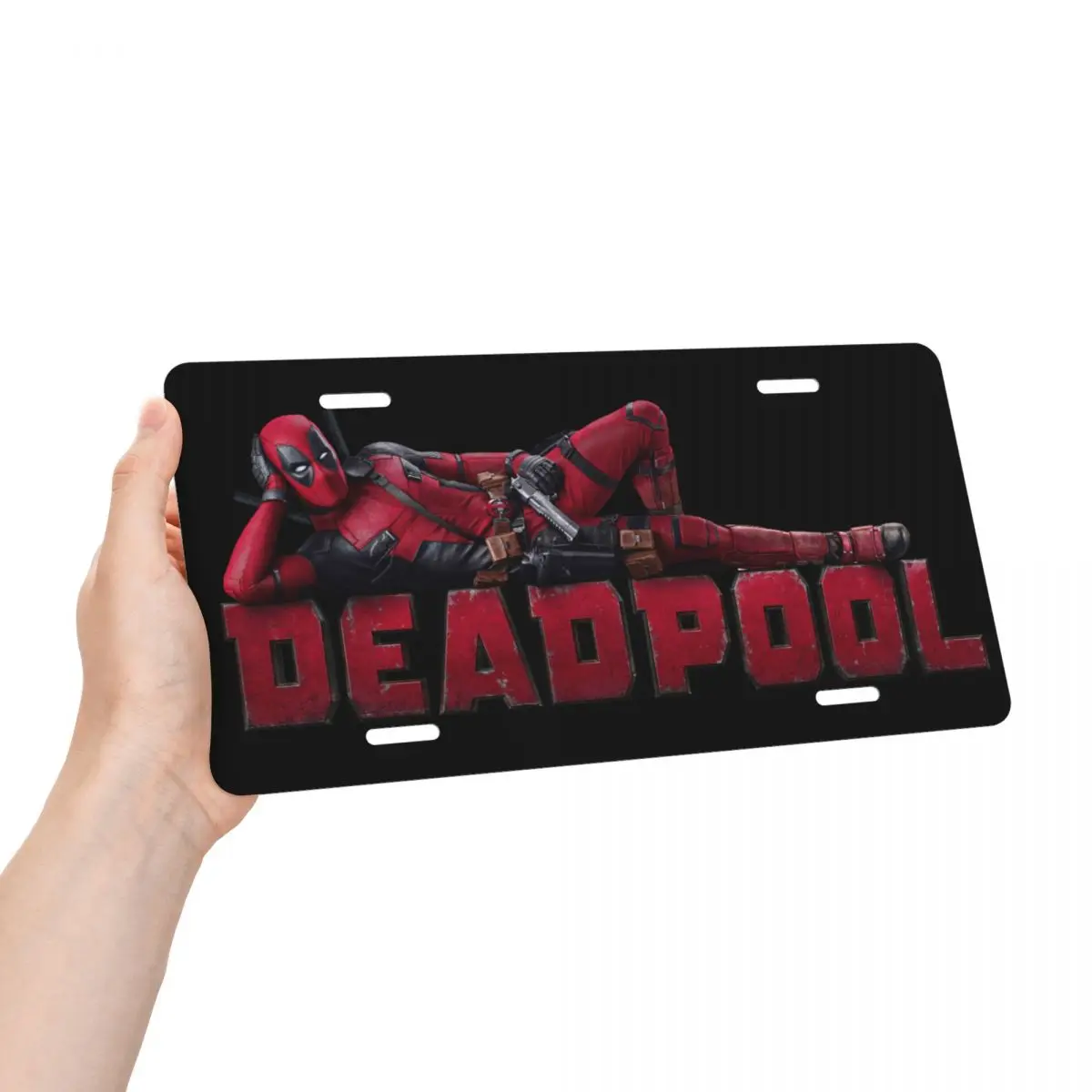 لوحة ترخيص شعار Deapool علامة الغرور لوحة ترخيص أمامية للسيارة مقاس 12 × 6 بوصة