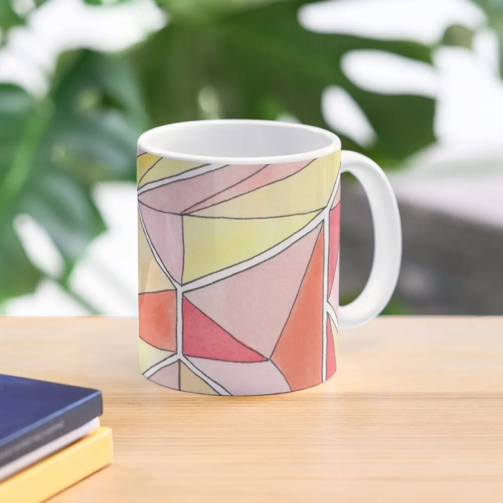 

Lemon Grapefruit Geometric Watercolour Coffee Mug Breakfast Cups Cute And Different Cups Glass Cup