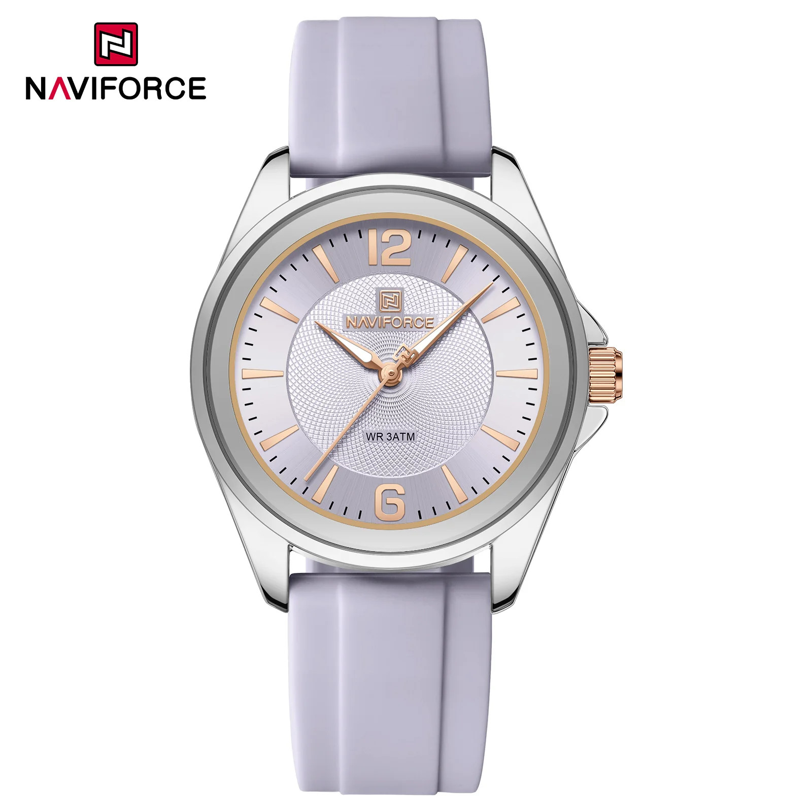 NAVIFORCE NF5068 ساعات كوارتز أنيقة للنساء مقاومة للماء بحزام سيليكون كاجوال للسيدات #1