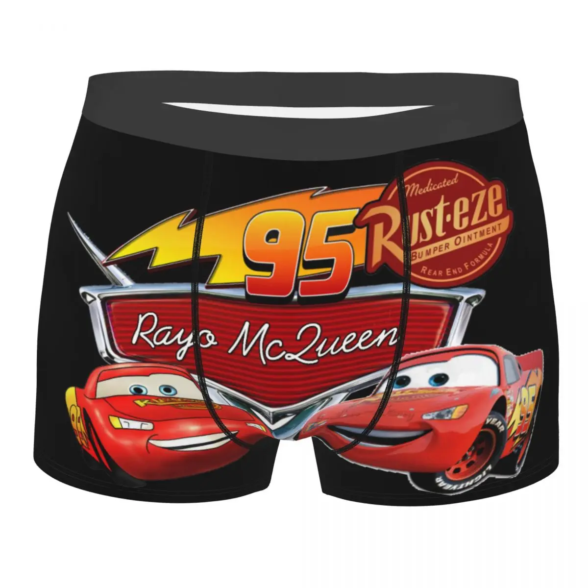 Custom Lightning McQueen Boxer Shorts For Homme 3D Print Cartoon Underwear Panties Briefs Soft Underpants