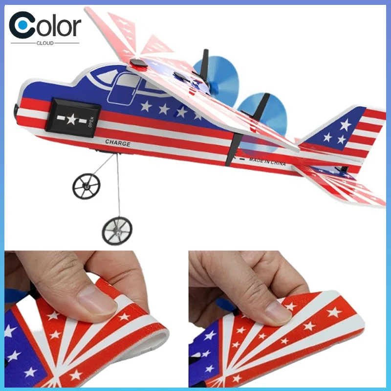 

Kf800 Радиоуправляемый самолет 2,4 г Epp Foam Glider — самолет с дистанционным управлением со светодиодной подсветкой, прочная летающая игрушка с фиксированным крылом для детей, подарки