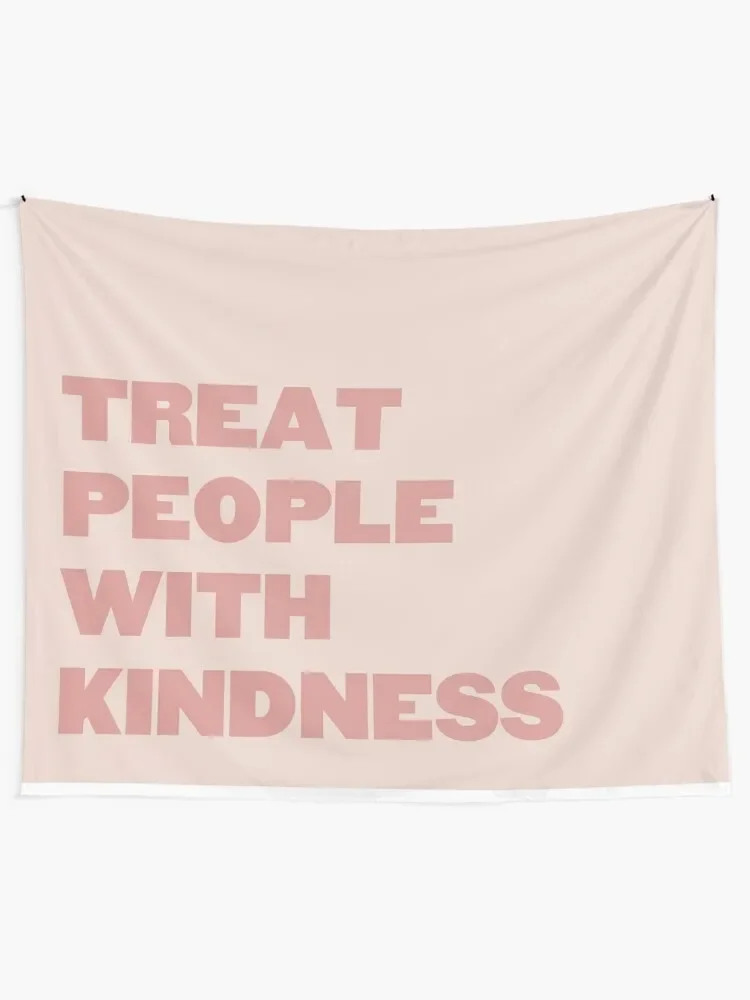 Treat People With Kindness Pink Tapestry Bedroom Decorations Aesthetic Room Decor Wallpaper Bedroom Tapestry