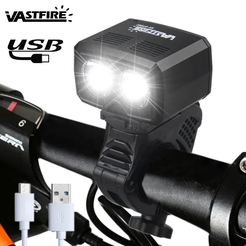 20W 2xLED Bike Light 5000LM manubrio ad alta luce lampada anteriore per bicicletta MTB Rode ciclismo USB ricaricabile fanale posteriore di sicurezza