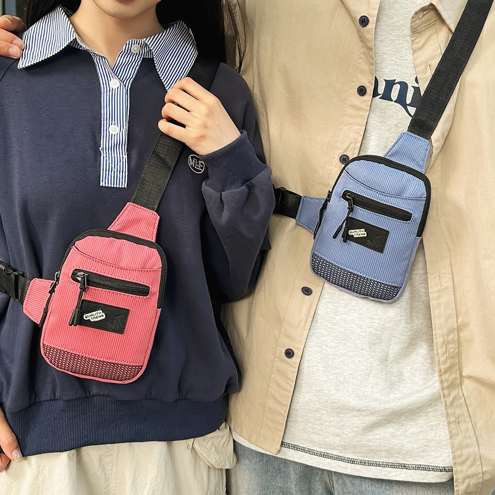 Mini mochila de moda urbana, bolso cruzado, bolso de pecho estilo pareja, bolso de teléfono deportivo de hombro de malla