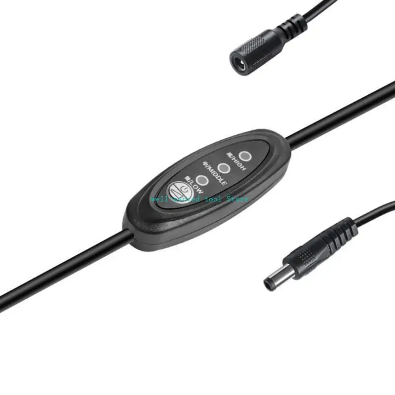 G88A Motor Speed Controller 5V 5.5x2.1mm 3 Gear Variable Speed Controller Fan Speed Controller for Electric Motor