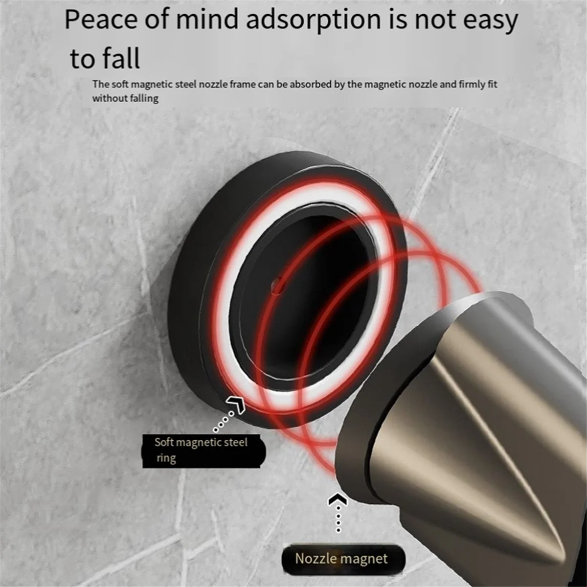 A14G-2 Pcs for LF03 Air Nozzle Stand Accessories No Punching Leifen Hair Dryer Magnetic Absorption Storage Hanger